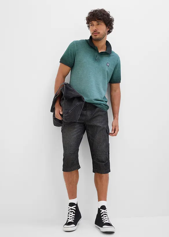 Polo piqu&eacute; aspect d&eacute;lav&eacute;, bonprix