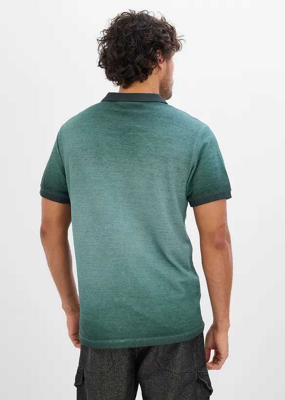 Polo piqu&eacute; aspect d&eacute;lav&eacute;, bonprix