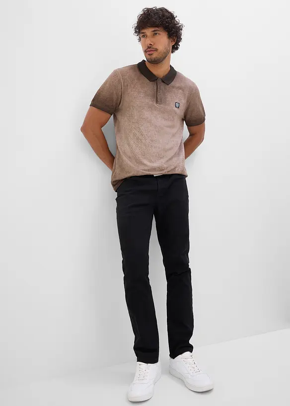 Polo piqu&eacute; aspect d&eacute;lav&eacute;, bonprix