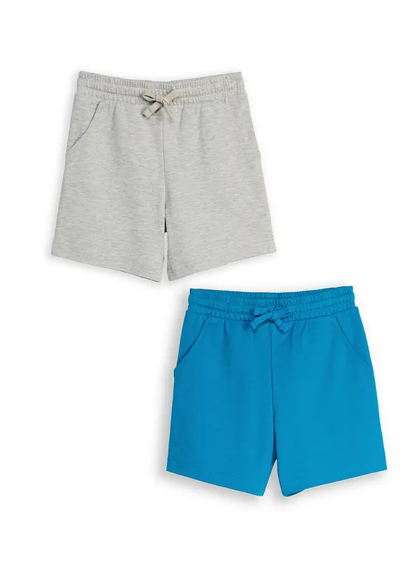 Lot de 2 shorts en jersey 100% coton, bonprix