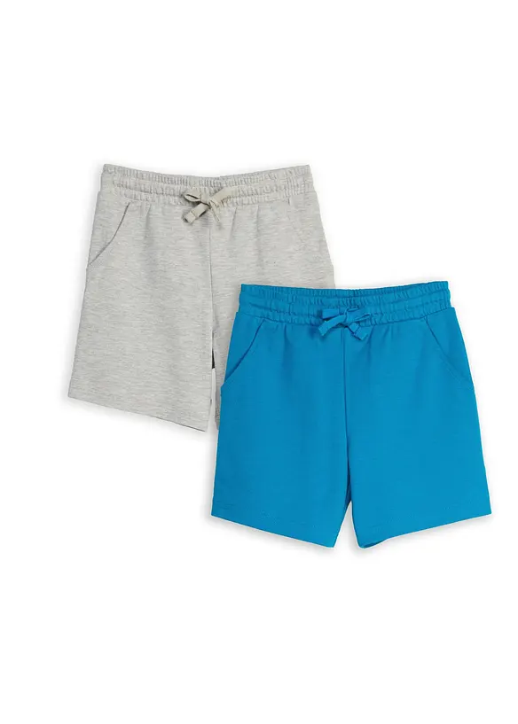 Lot de 2 shorts en jersey 100% coton, bonprix