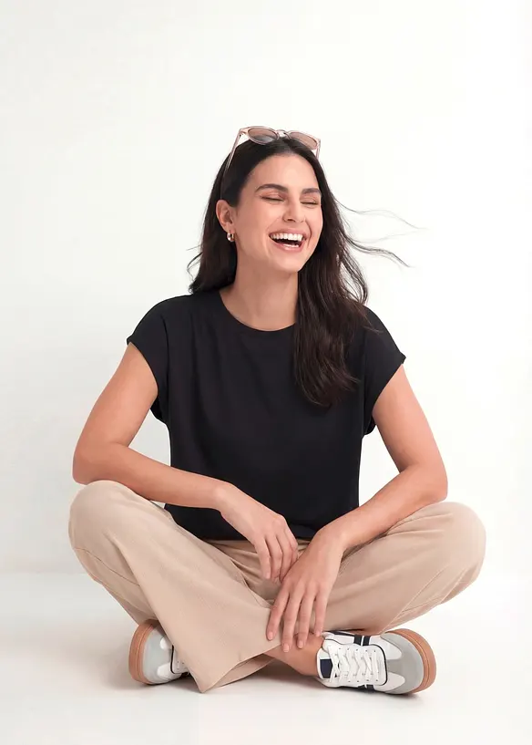 Palazzo-Hose aus softer Viskose, bonprix