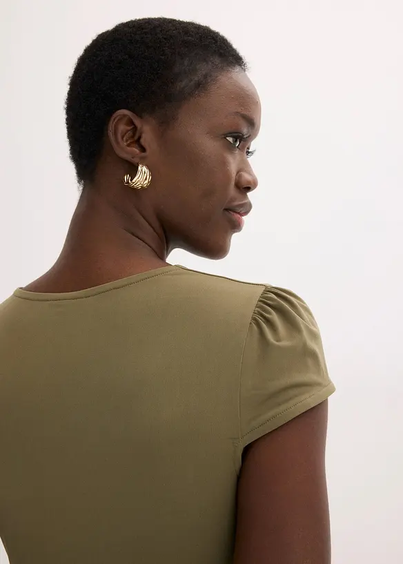 Jerseykleid mit dekorativer Schlie&szlig;e, bonprix