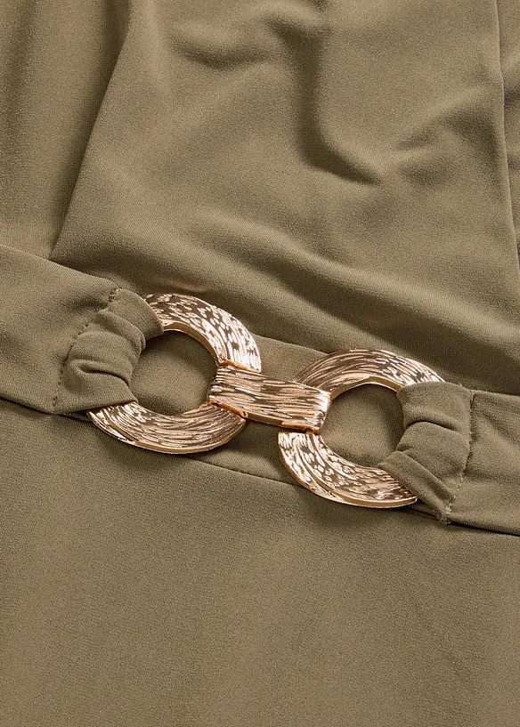 Jerseykleid mit dekorativer Schlie&szlig;e, bonprix