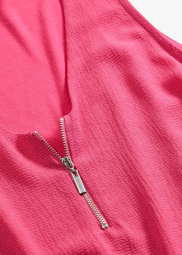 Top &agrave; encolure zipp&eacute;e, bonprix