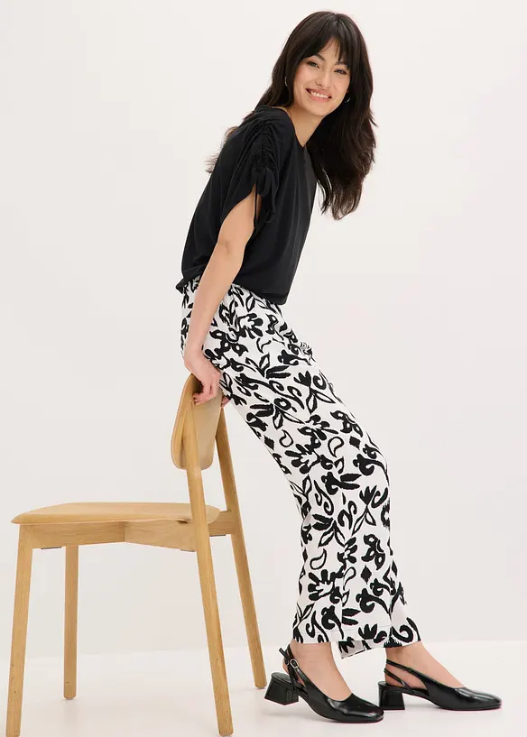 Pantalon large en viscose fluide, bonprix