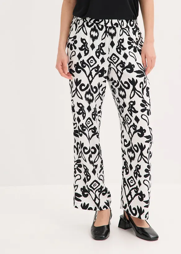 Pantalon large en viscose fluide, bonprix