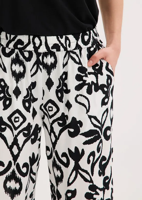 Pantalon large en viscose fluide, bonprix