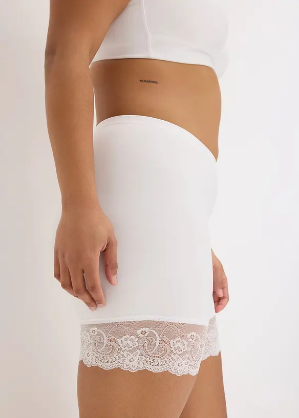 Cycliste anti-frottement en polyamide rafra&icirc;chissant avec jambe en dentelle, bonprix