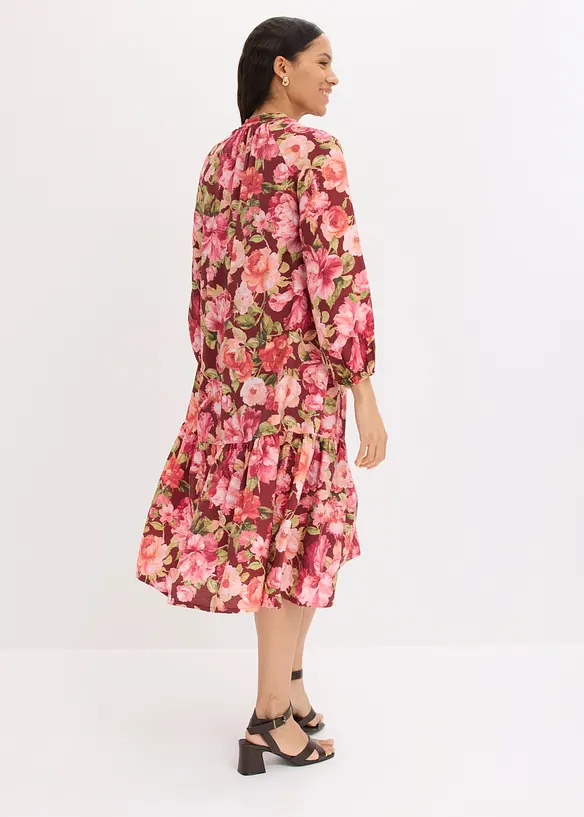 Midikleid aus flie&szlig;endem Viskose-Mix, bonprix