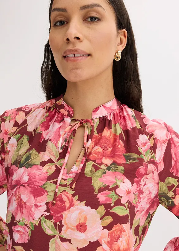 Midikleid aus flie&szlig;endem Viskose-Mix, bonprix