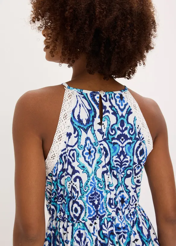 Robe midi &agrave; dentelle, bonprix