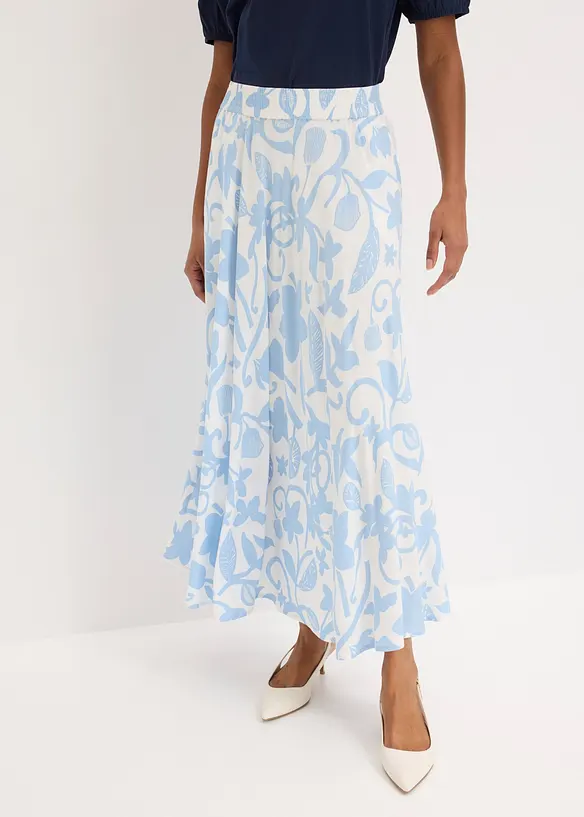 Maxirock aus flie&szlig;ender Viskose, bonprix