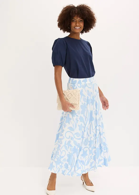 Maxirock aus flie&szlig;ender Viskose, bonprix