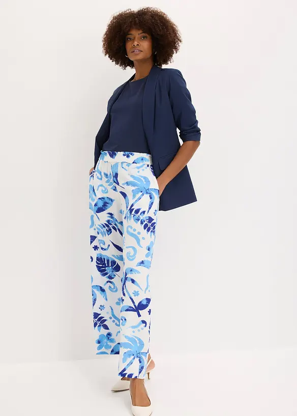 Pantalon large en viscose textur&eacute;e, bonprix