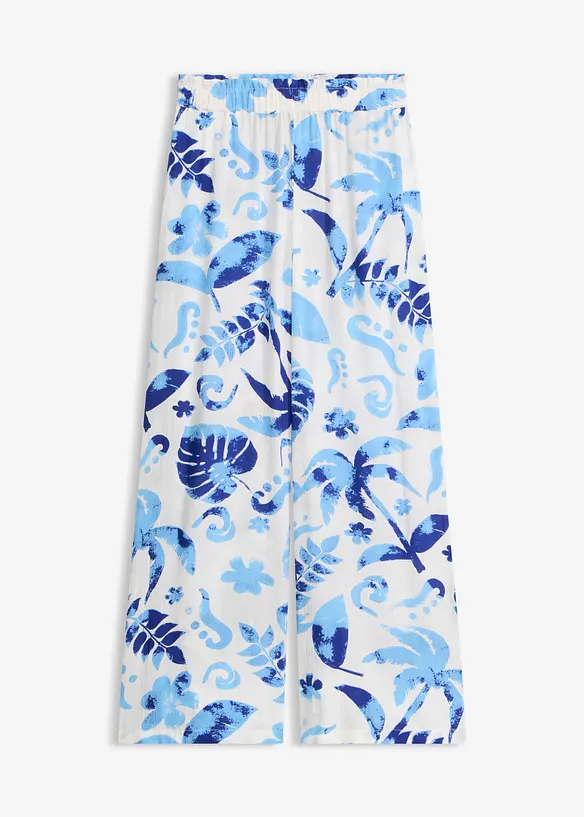 Pantalon large en viscose textur&eacute;e, bonprix