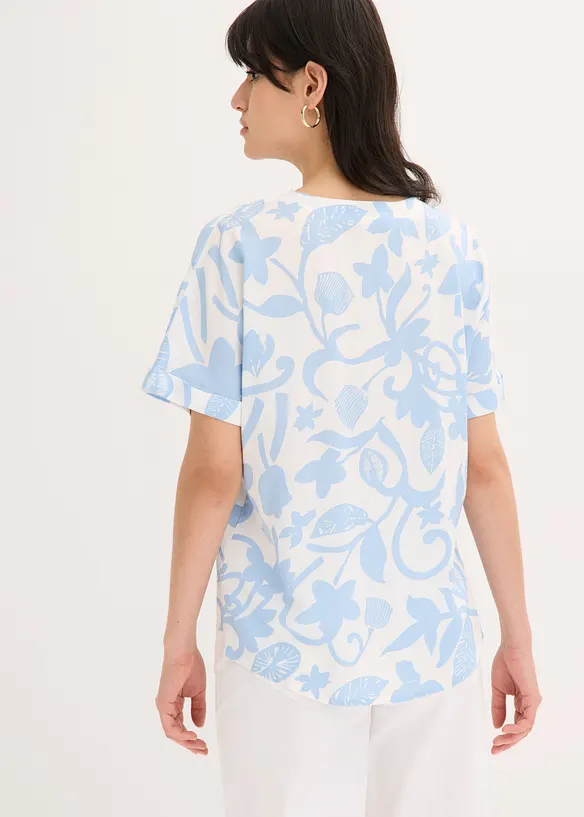 Blouse imprim&eacute;e en viscose fluide, bonprix