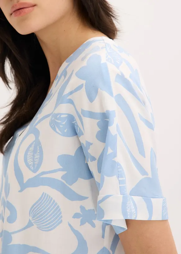 Blouse imprim&eacute;e en viscose fluide, bonprix