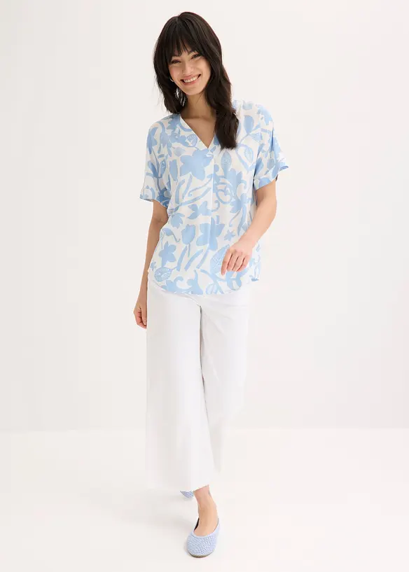 Blouse imprim&eacute;e en viscose fluide, bonprix