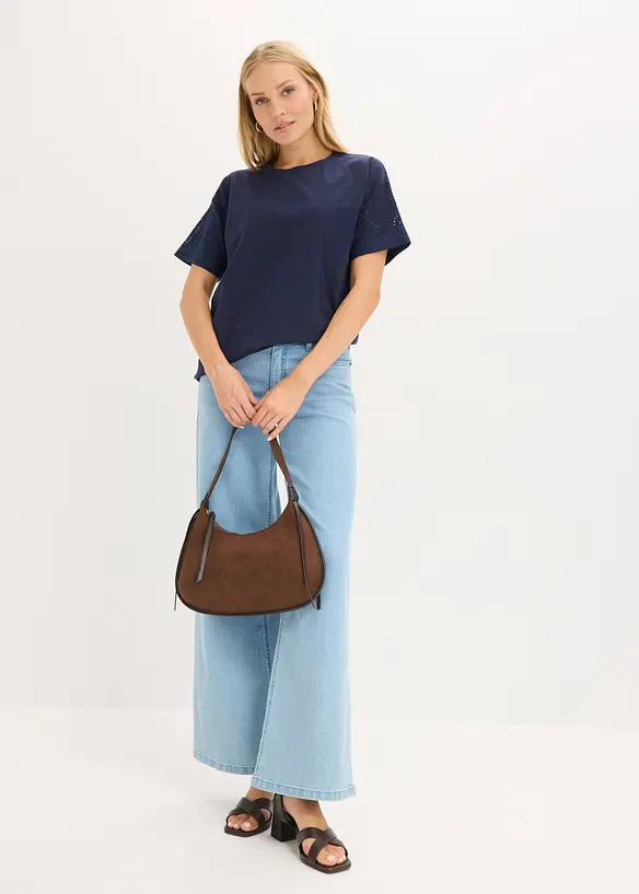 T-shirt avec broderies anglaises, bonprix