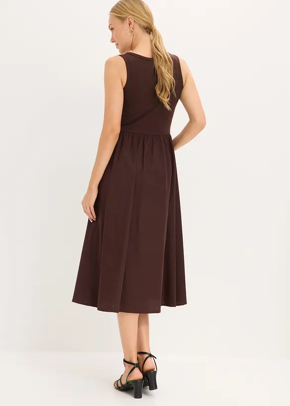 Jerseykleid im Materialmix, bonprix