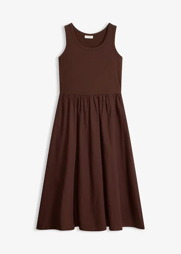 Jerseykleid im Materialmix, bonprix