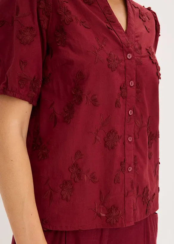 Chemisier manches courtes, 100% coton, bonprix