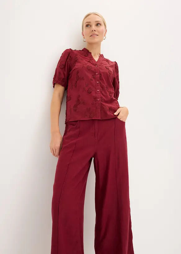 Chemisier manches courtes, 100% coton, bonprix