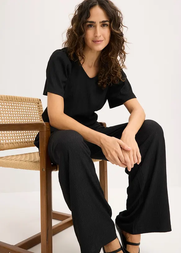 Shirt aus strukturiertem Cr&ecirc;pe, bonprix