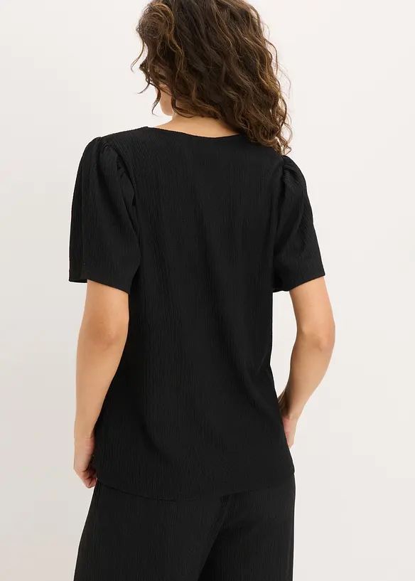 Shirt aus strukturiertem Cr&ecirc;pe, bonprix