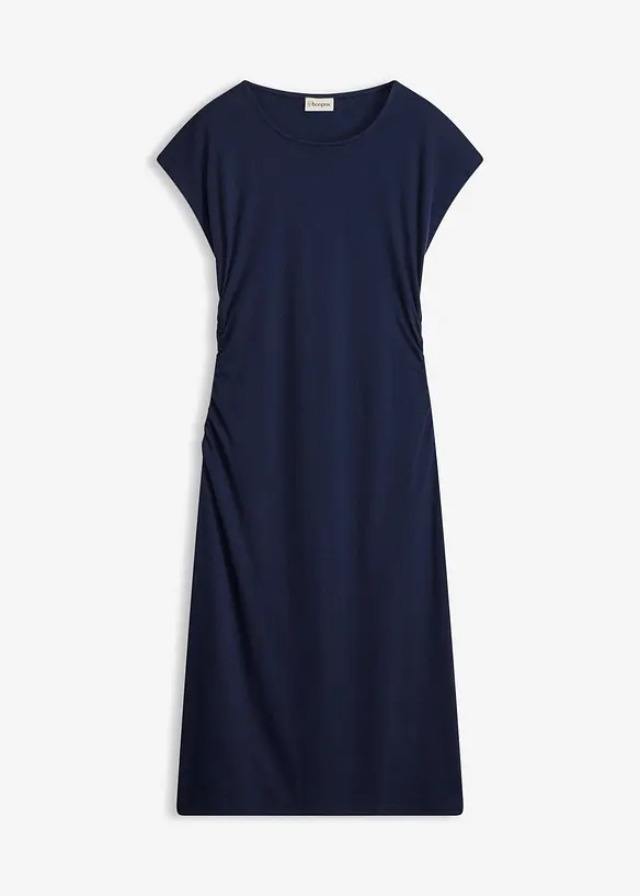 Midikleid mit geraffter Taille, bonprix