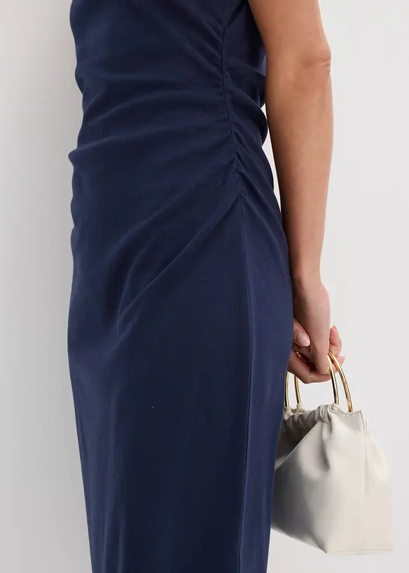 Midikleid mit geraffter Taille, bonprix