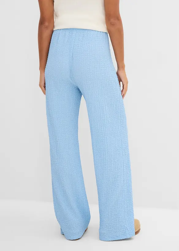 Weite Schlupfhose aus strukturiertem Cr&ecirc;pe, bonprix