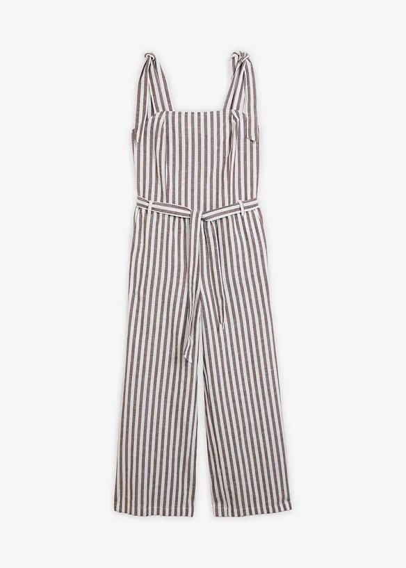 Jumpsuit aus Baumwoll-Leinen-Mix, bonprix
