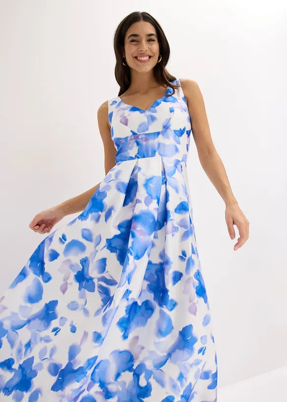 Robe longue en satin brillant, bonprix