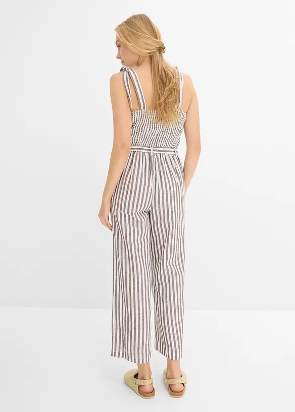Jumpsuit aus Baumwoll-Leinen-Mix, bonprix