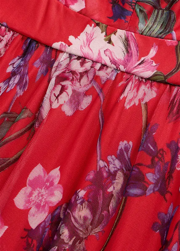 Maxikleid aus zartem T&uuml;ll mit Tr&auml;gern, bonprix