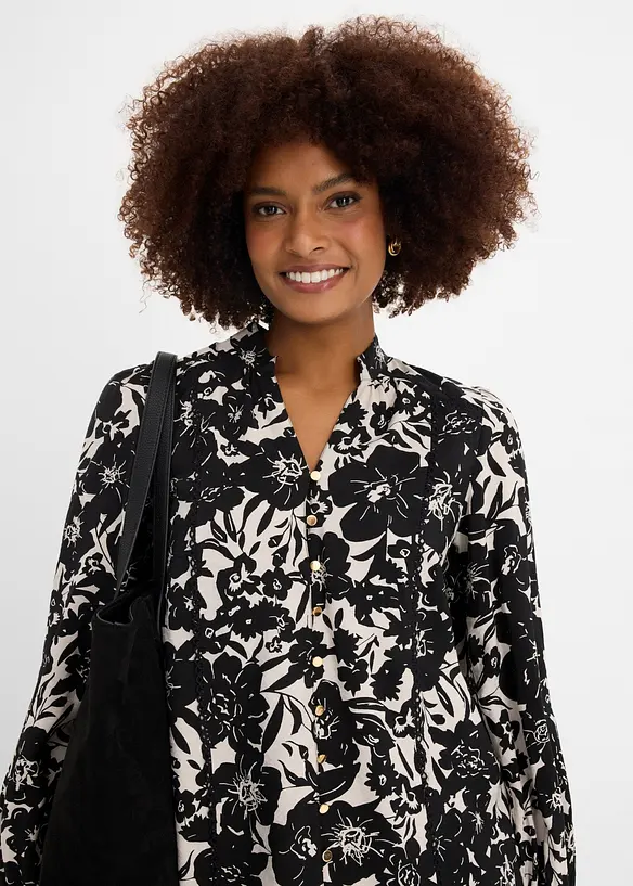 Blouse &agrave; rubans de dentelle, bonprix