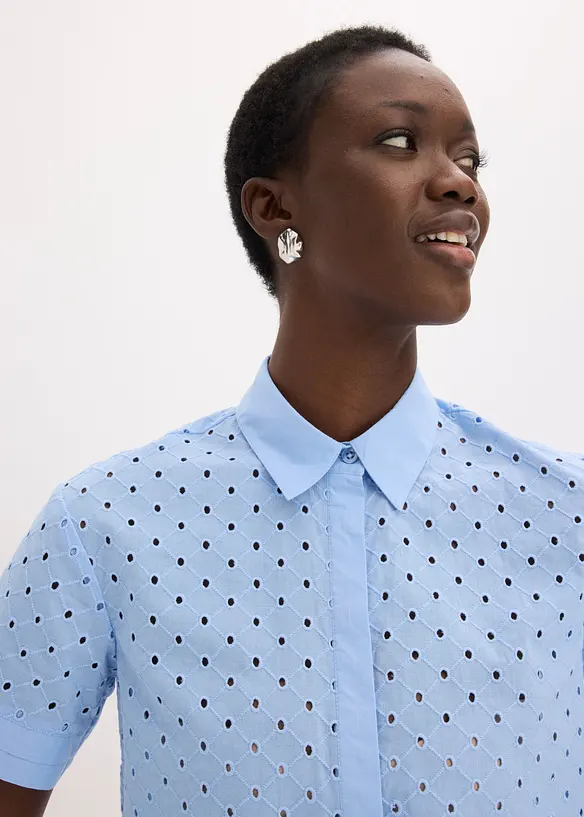 Chemisier &agrave; broderies anglaises, bonprix