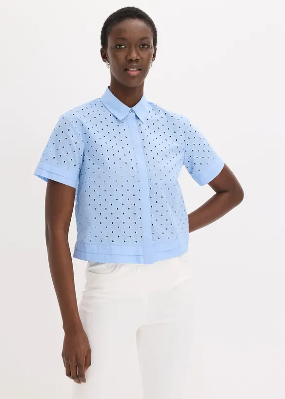Chemisier &agrave; broderies anglaises, bonprix