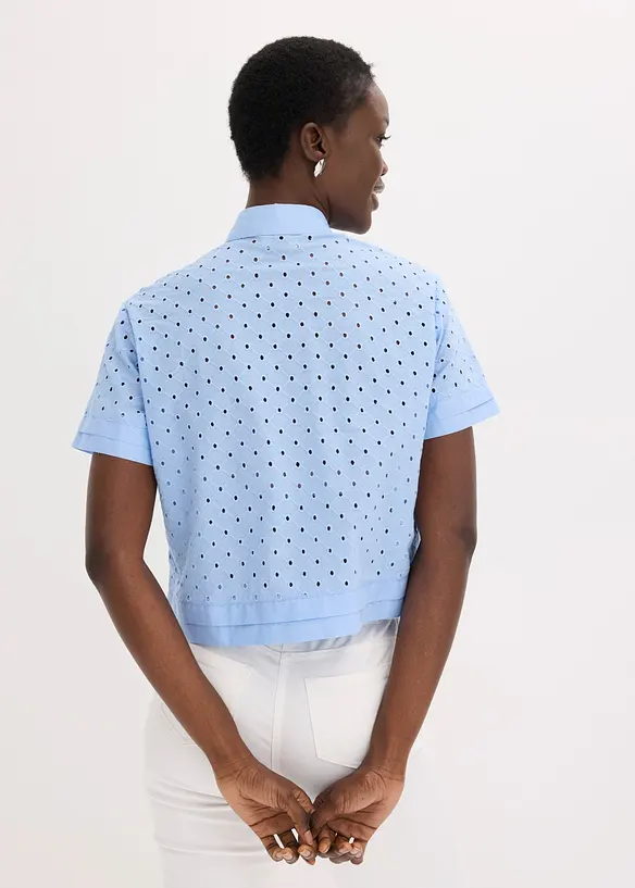Chemisier &agrave; broderies anglaises, bonprix