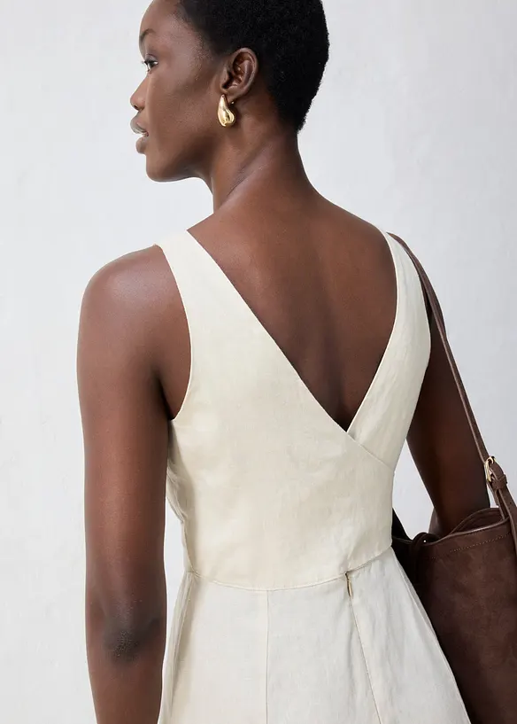 Midikleid aus reinem Leinen, bonprix