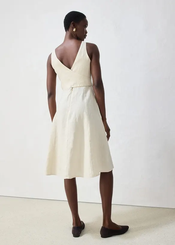 Midikleid aus reinem Leinen, bonprix