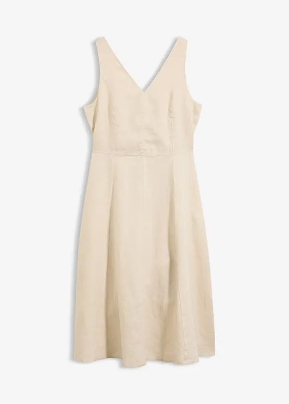 Midikleid aus reinem Leinen, bonprix