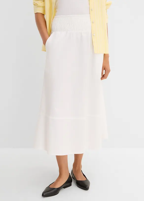 Jupe midi 100% coton, bonprix