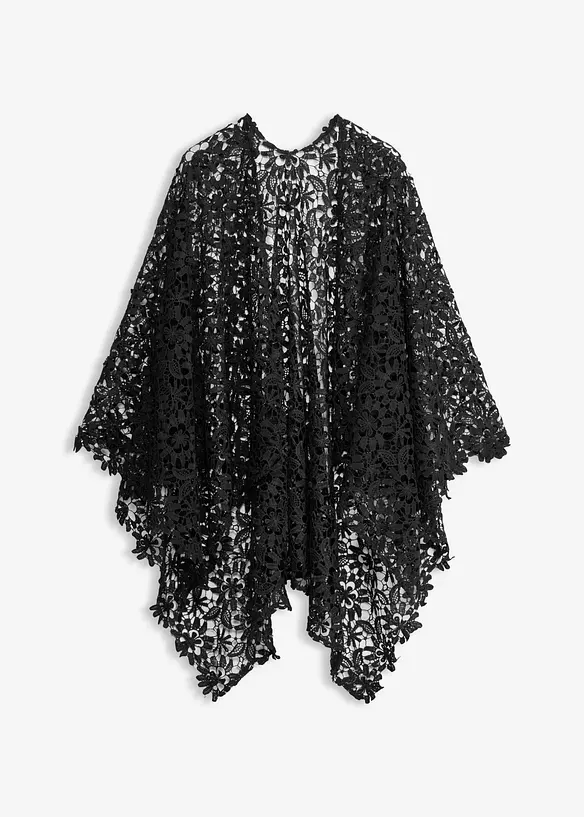 Poncho aus H&auml;kelspitze, bonprix