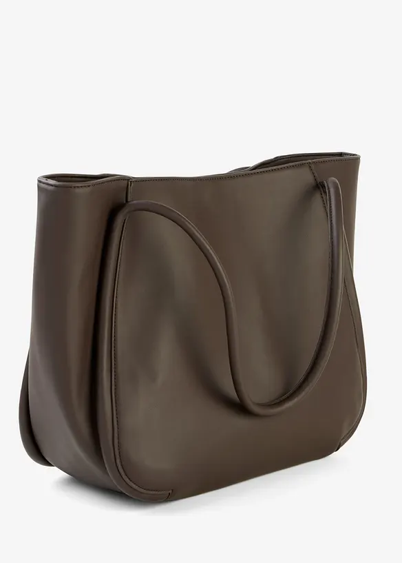 Cabas &agrave; passepoil rond et grande poche int&eacute;rieure, bonprix