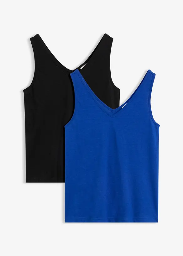 Tanktop  aus reiner Bio-Baumwolle (2er Pack), bonprix