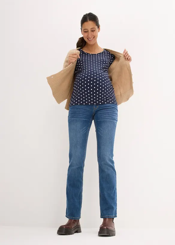 Umstandsshirts aus Bio-Baumwolle (2er-Pack) mit Polka-Dots, bonprix