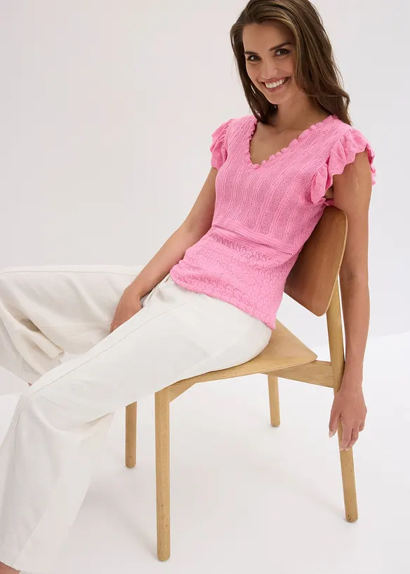 Strickshirt aus softem Viskose-Mix, bonprix